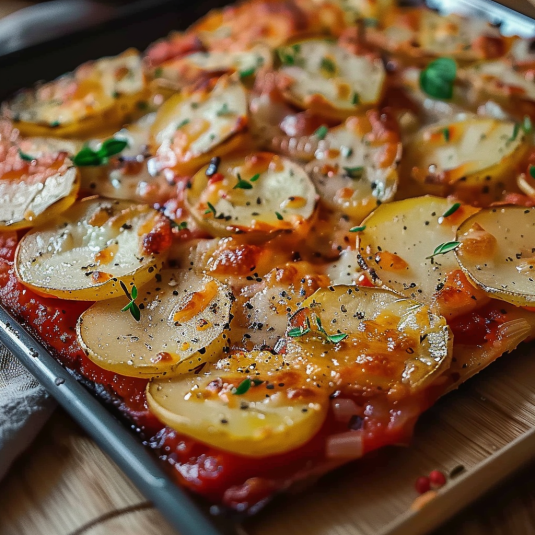 Pizza con verdure e formaggio.
