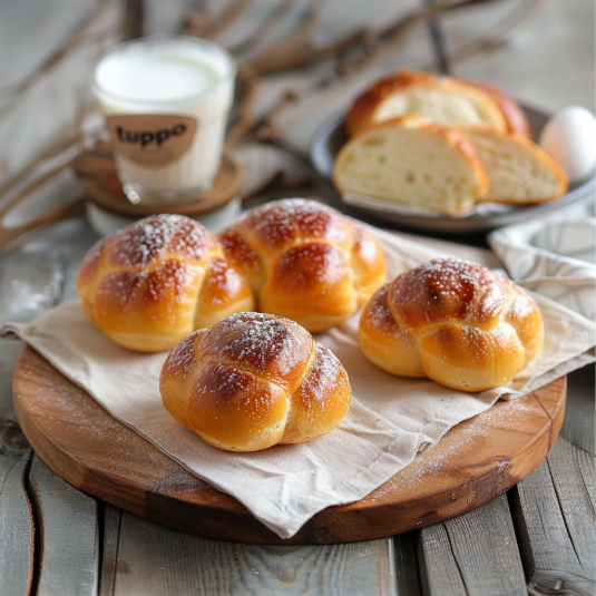 Pane tostato con la crema di tuppo.