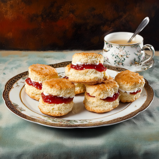 Torta con marmelata e crema.