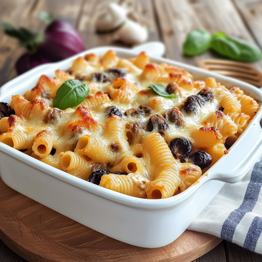 Una tavolata con un piatto di pasta e verdure.
