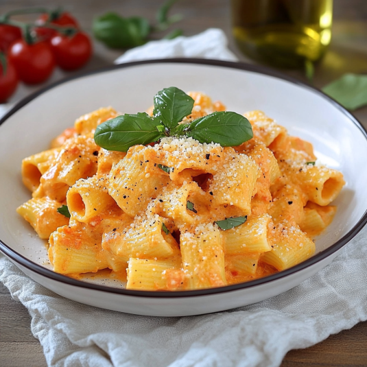 Piatti di pasta con verdure.