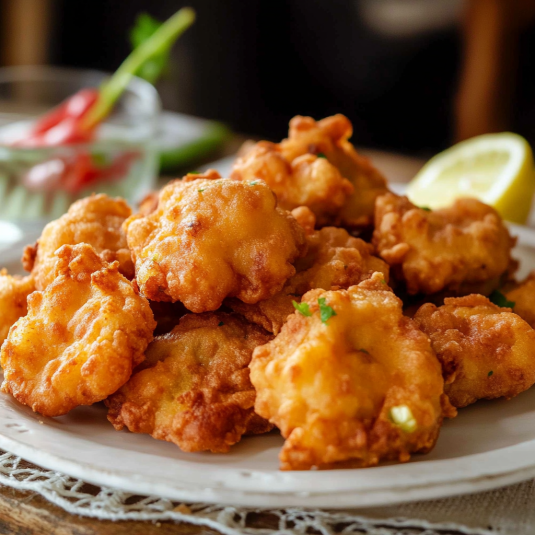 Piatti di pollo fritto.