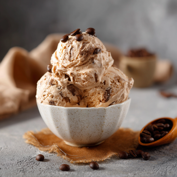 Un bicchiere di gelato con caffè.