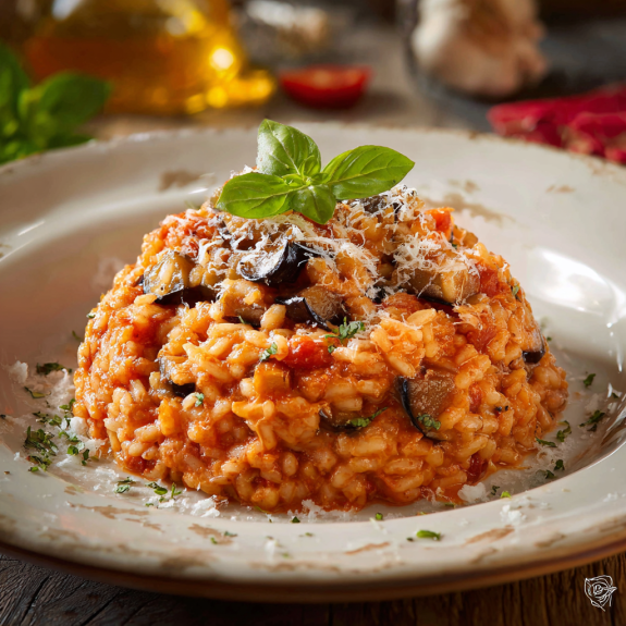 Riso con verdure e formaggio.