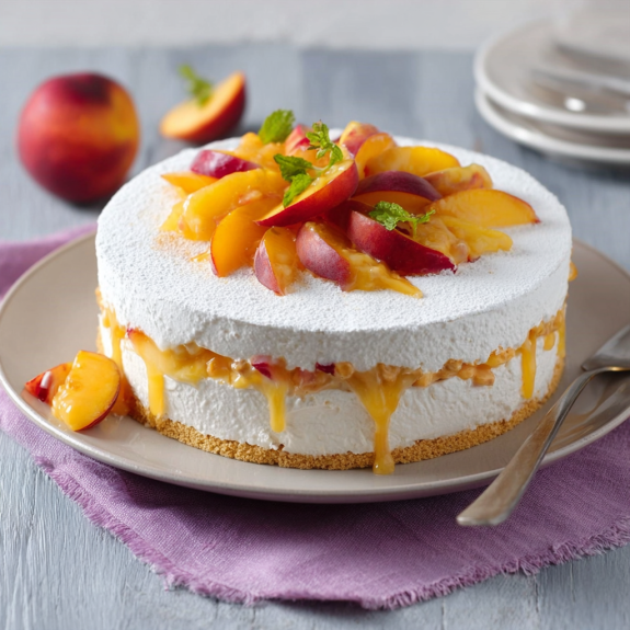 Una torta con frutta fresca e crema.