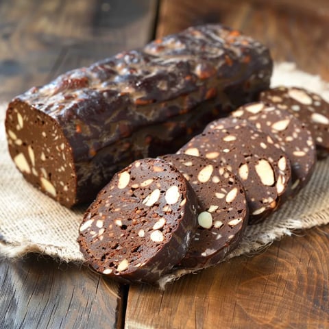 Un pane di cioccolato con semi di noce.