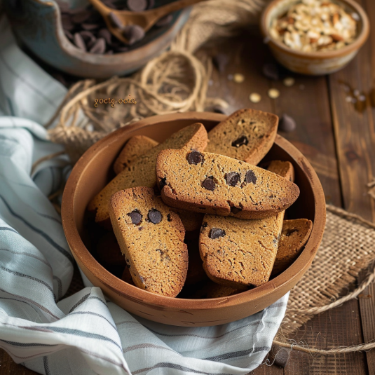 Un bacione con chocolate e noci.