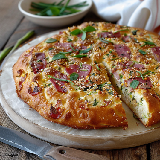Pizza con verdure.