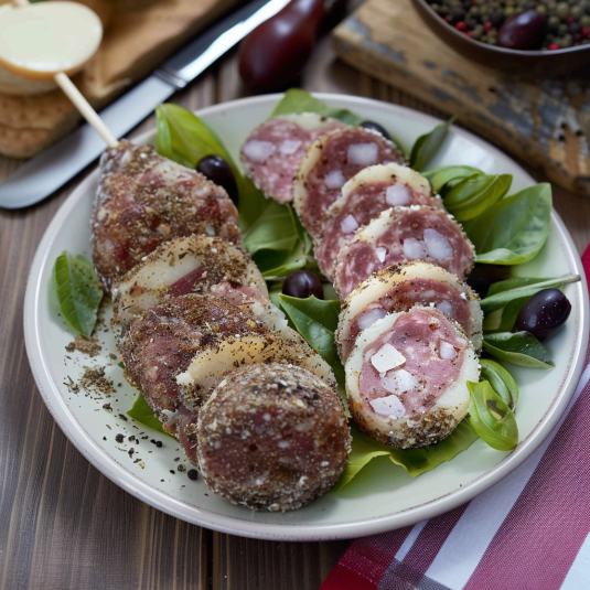 Piatti di carne con verdure.