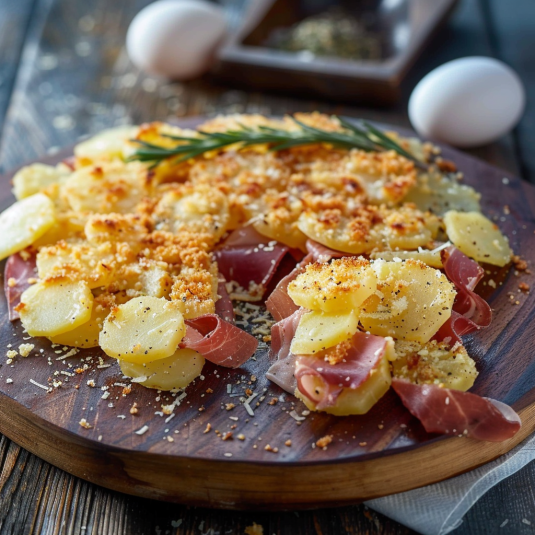 Piatti di carne e verdure con una fetta di formaggio.