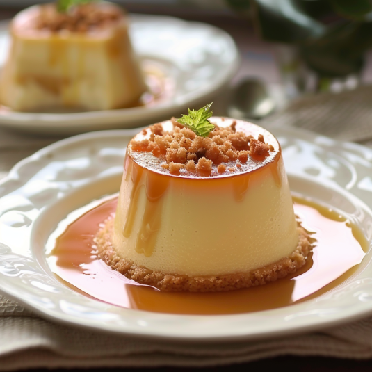 Due tazze di crema con frullati.