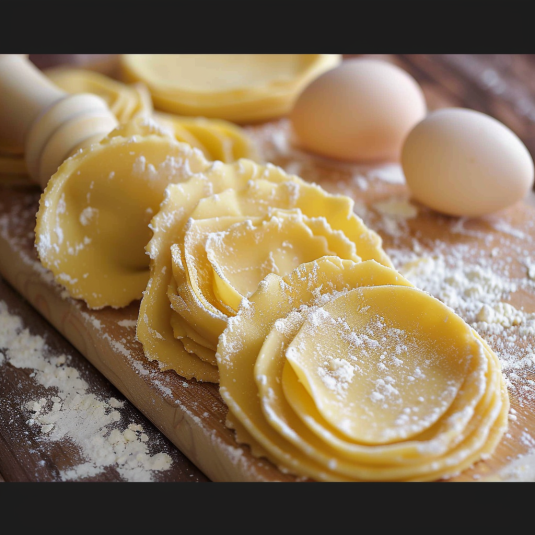 Pasta con ricotta e uova.