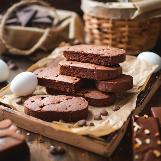 Un tavolo con cake e uova.
