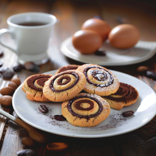 Piatti con caffè e uova.