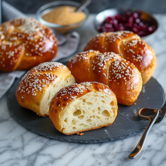 Pane con semi in una tavolata.