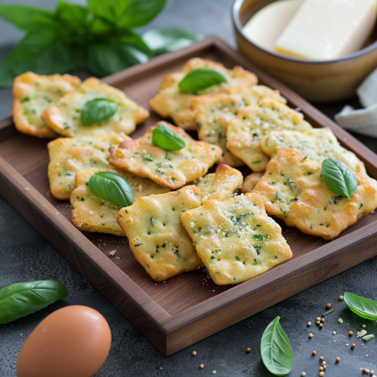 Piatti di pasta con basilico.