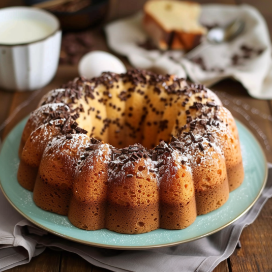 Cake con chocolate e noci.