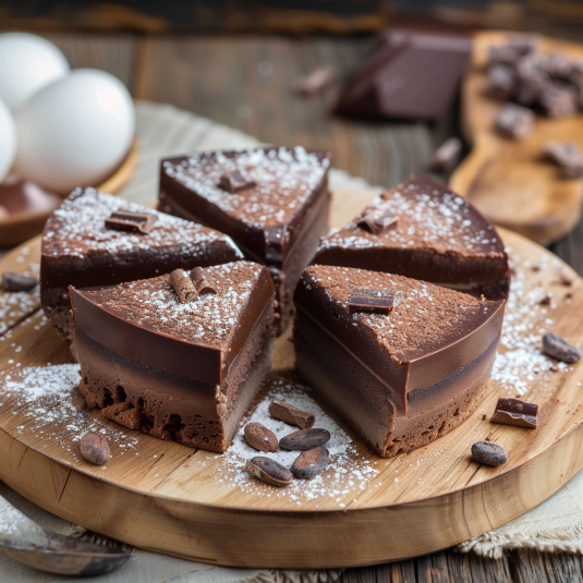 Cake con crema e cioccolato.