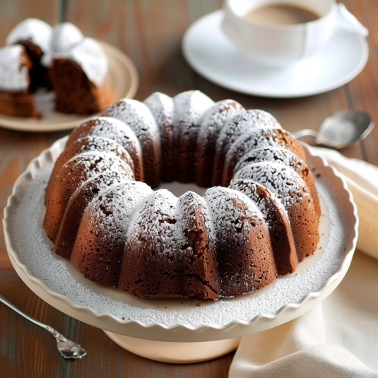Cake con polvere di zucchero.