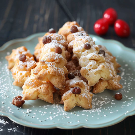 Un piatto con delizie dolci come biscotti e cioccolato.