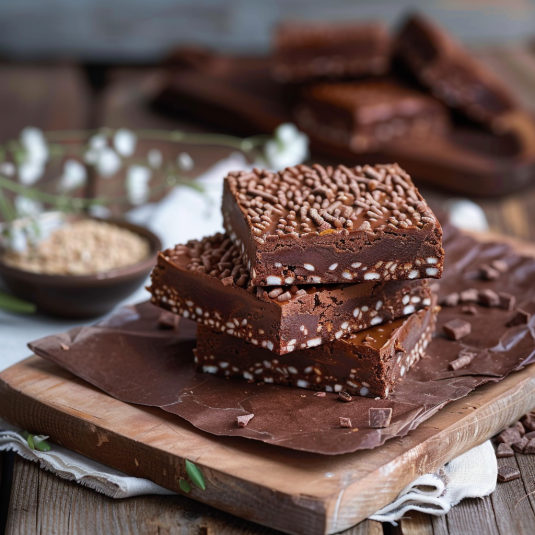 Barre di cioccolato con semi.