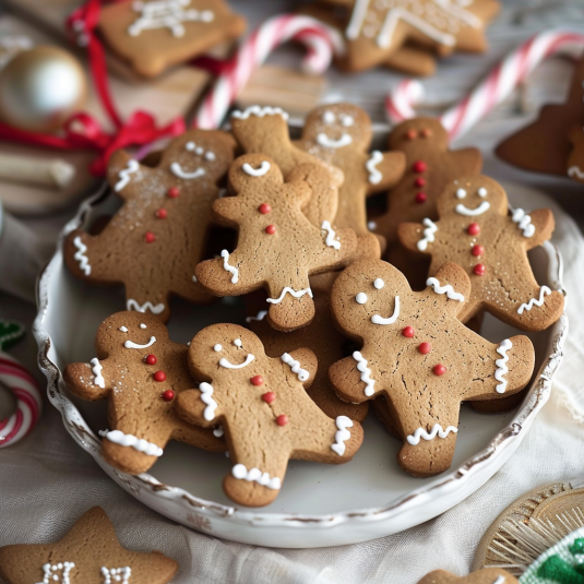 Un piatto con 12 biscotti di cannoli con facce.
