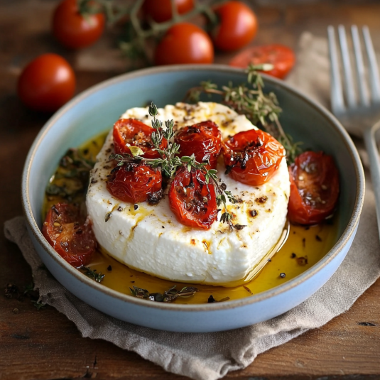 Una tazza con bruschetta e pomodori.