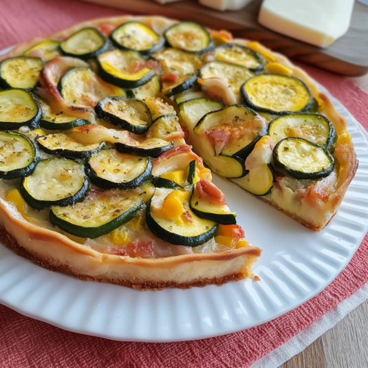 Pizza con verdure.