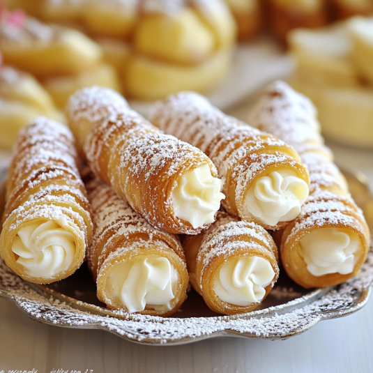 Piatti con crema e zucchero.
