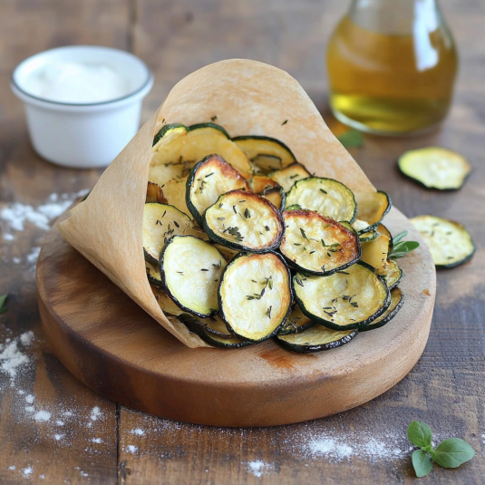 Zucchini fritti in un involtino.