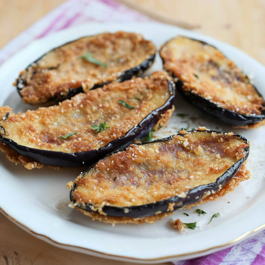 Piatti di melone con crostini.