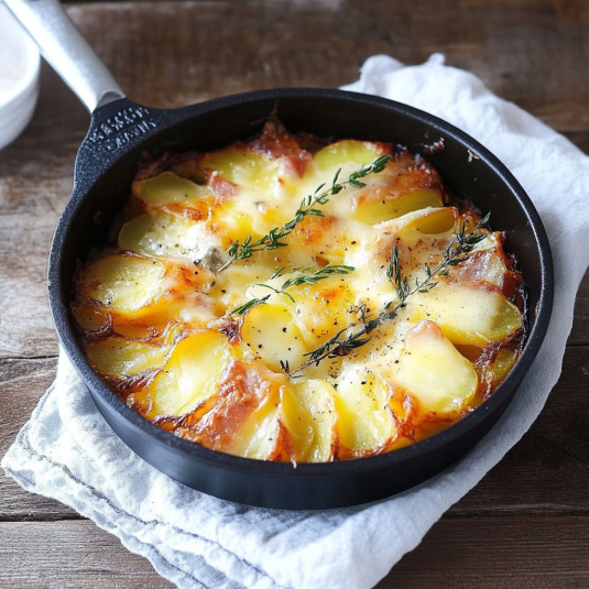 Un piatto di pasta con verdure e formaggio in una pentola.