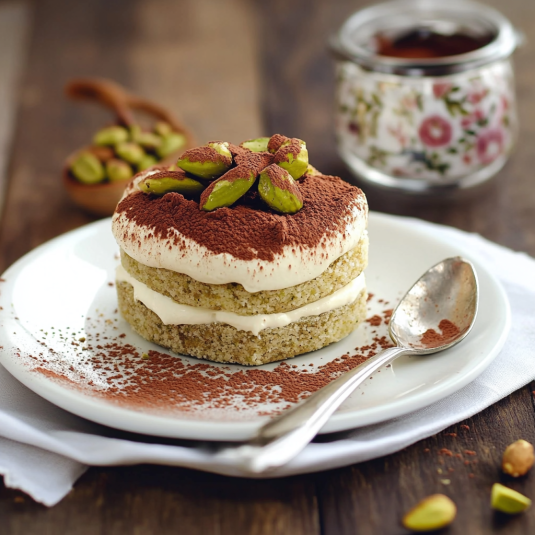 Un dolce a base di cioccolato e noci.