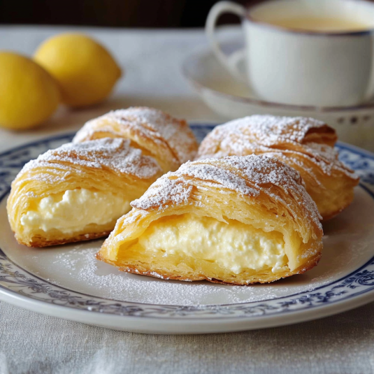 Due croissant con la crema e le spezie.