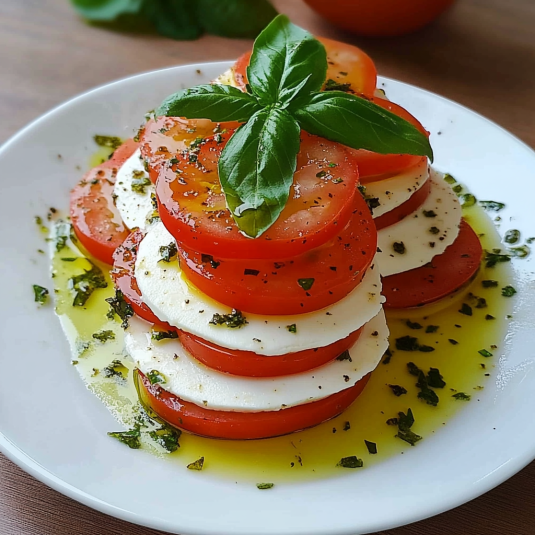 Tomato e basilico su una tavolata.