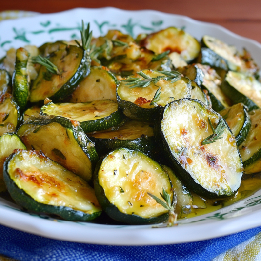 Piatti di verdura con erbe e olio.