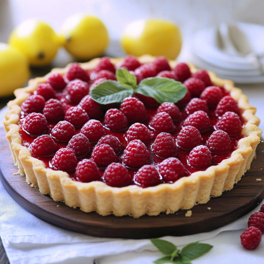 Torta con frutta fresca.