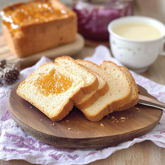 Due fette di pane con marmelata.