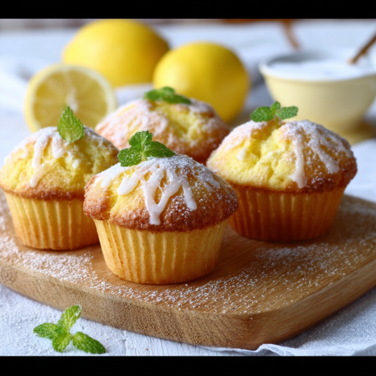 Muffin con zucchero e limone.