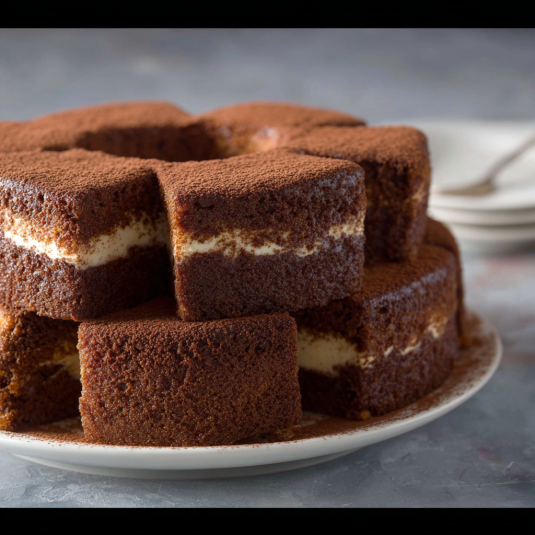 Un piatto di dolci con il formato di cake.