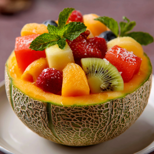 Una mela con frutta e mente.