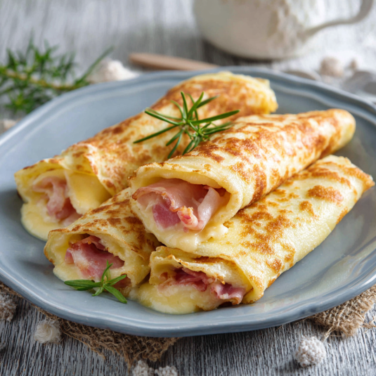 Piatti di frullato con frullato e salame.