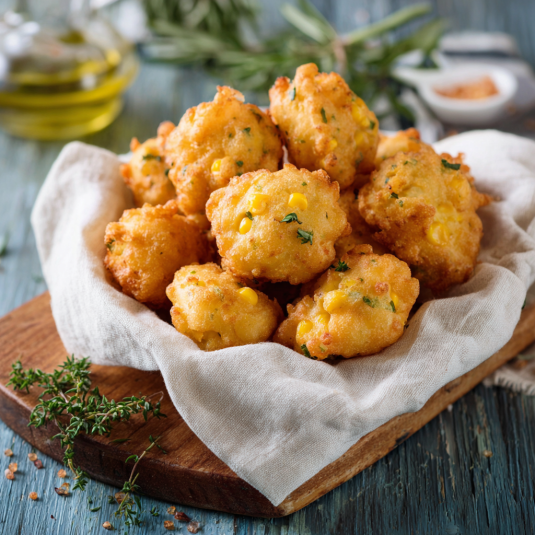 Cornicioli con erbe fresche.