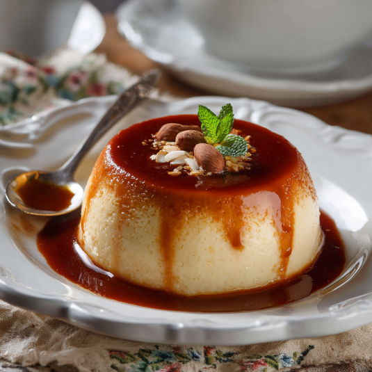 Torta con caramello e spezie.