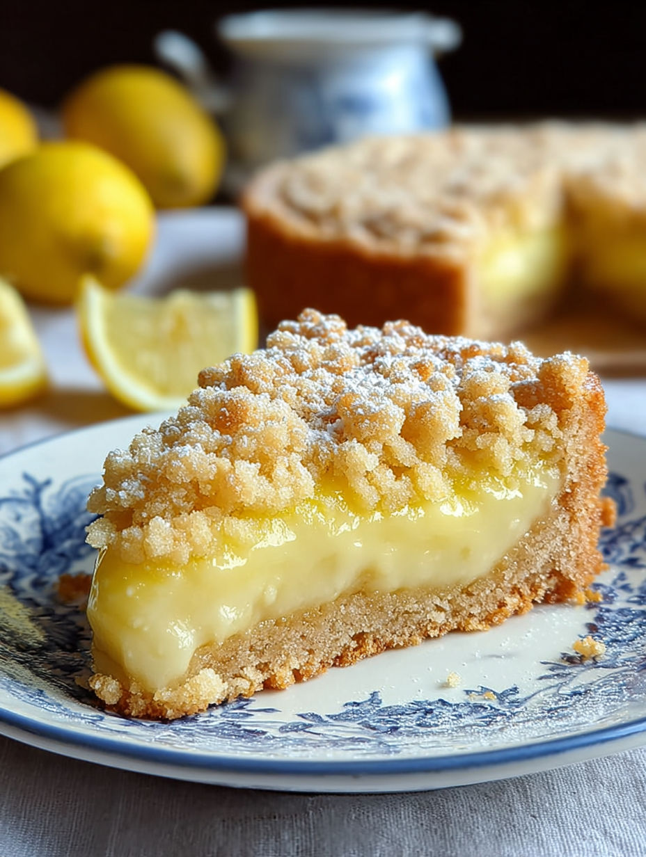 Une tarte aux pommes et citron, garnie de pâte de sucre et de citron, est servie sur un plateau.