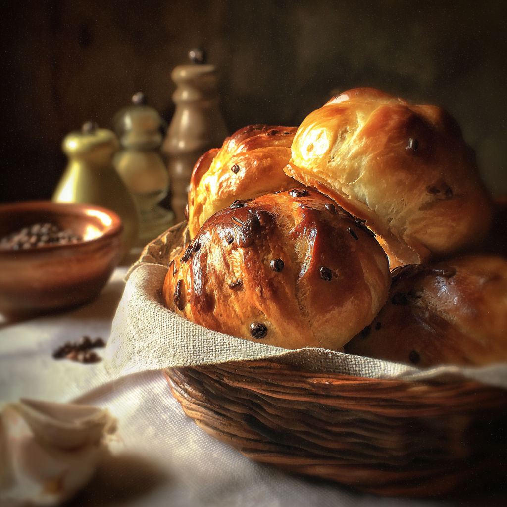 Un bouquet de pangoccioli fumés, avec des pots de sel et de poivre à côté, prêts à être utilisés pour la recette "Ricetta Pangoccioli".