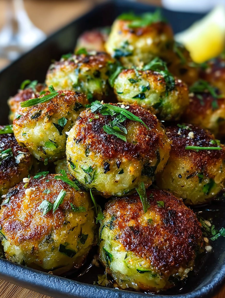 Une recette de boulettes de brocoli farcies avec des herbes et des épices.