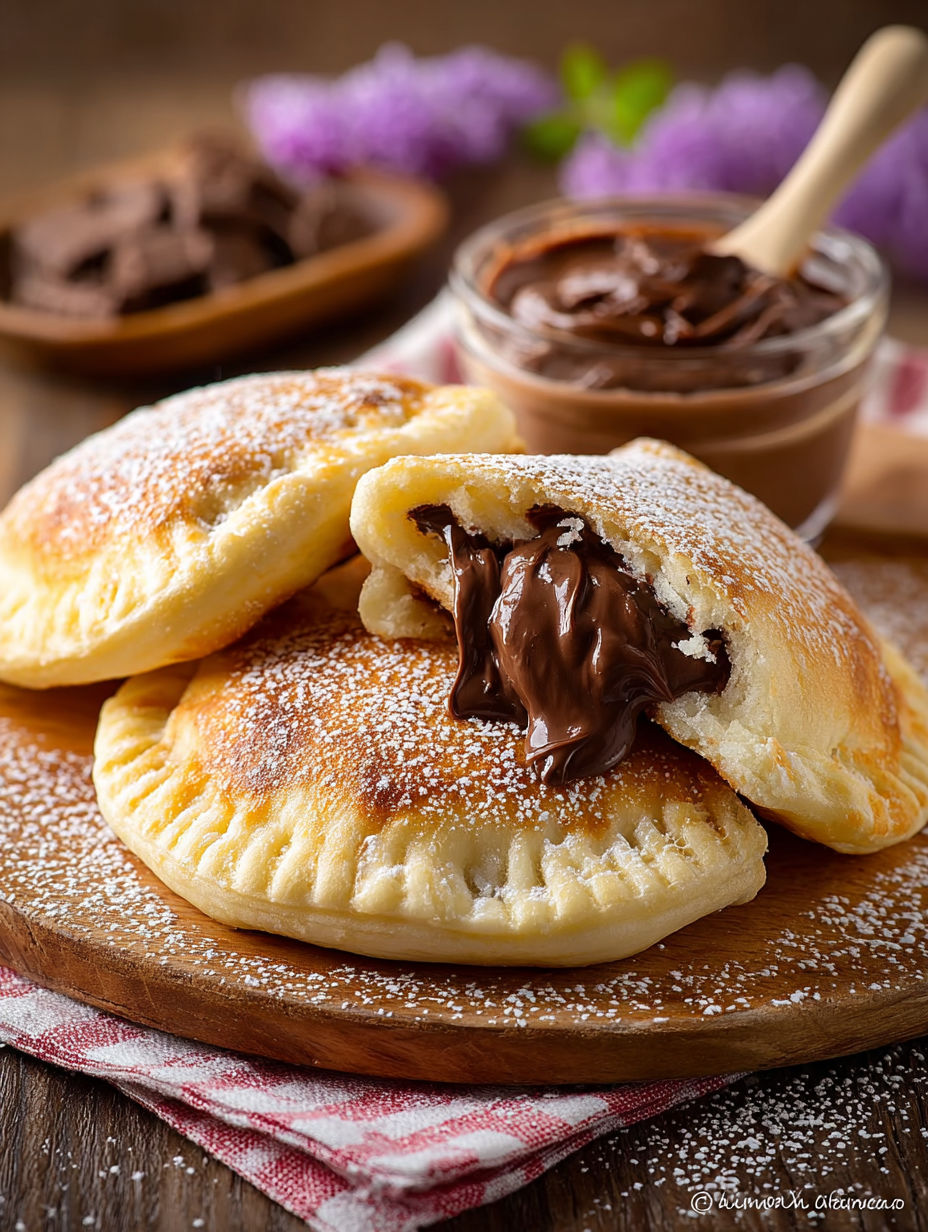 Une pâte à chocolat avec des croutons de chocolat et des croutons de sucre.