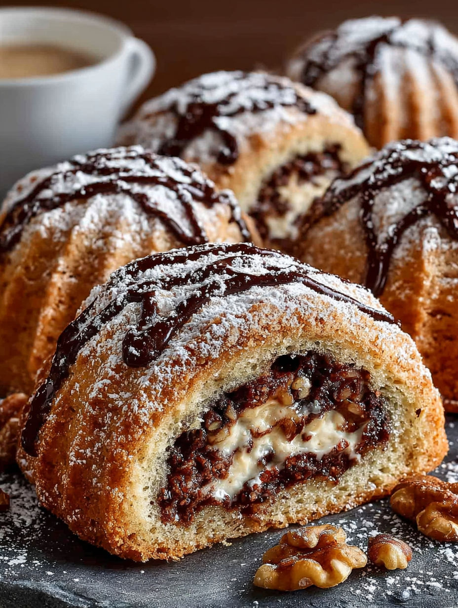 Un délicieux dolcetti al cioccolato e noci, recette de gâteau.