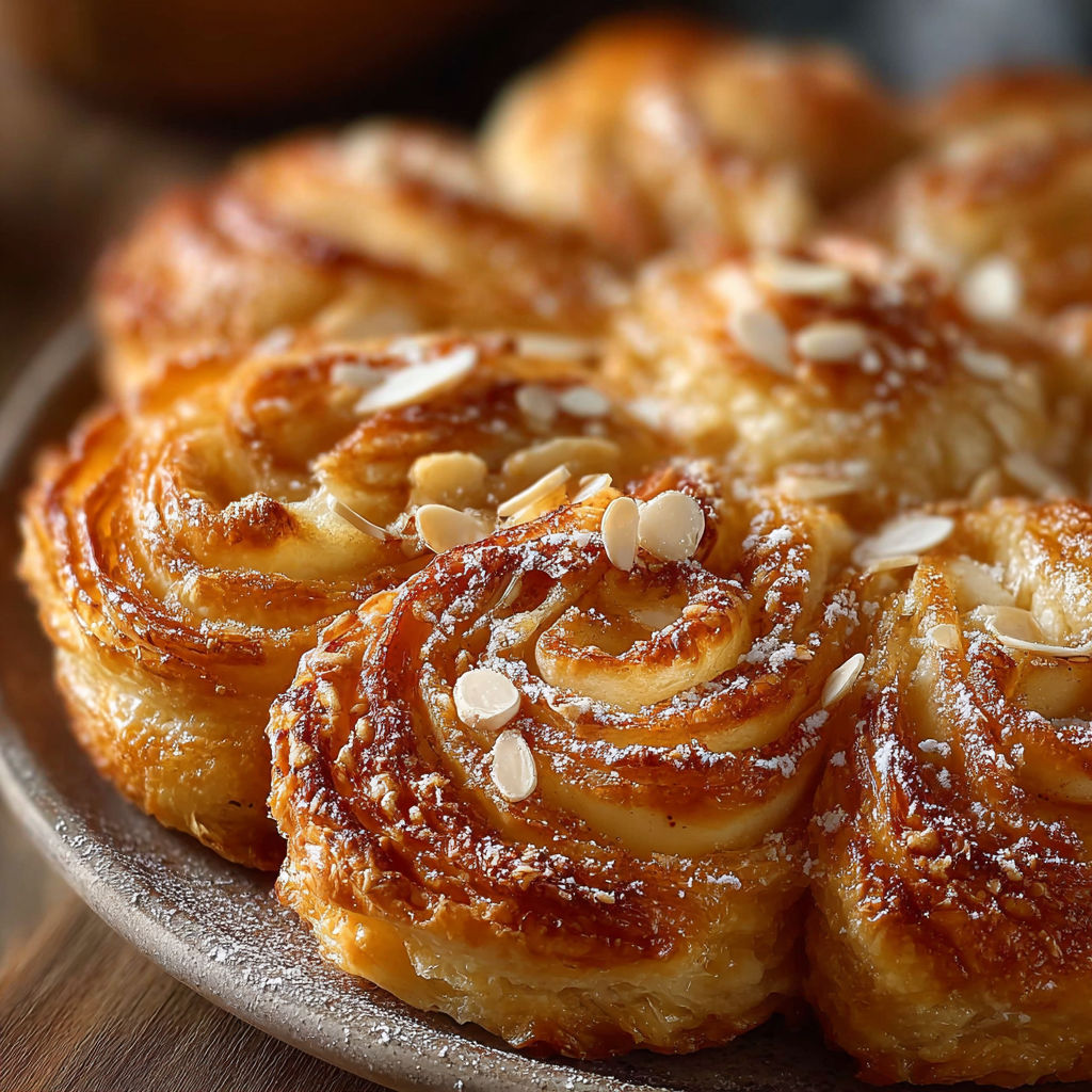 Une tarte aux pommes et noix, garnie de sucre et de graines de noix, est servie sur un plateau.
